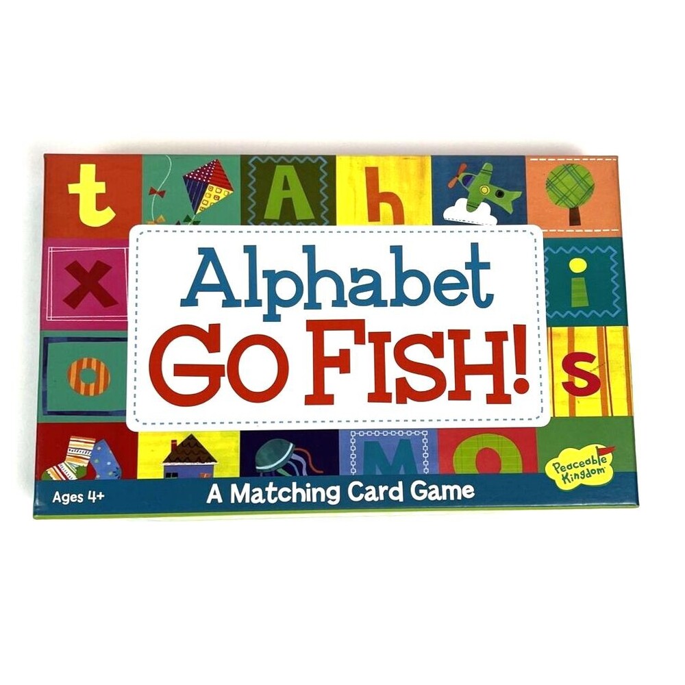 New - Peaceable Kingdom Alphabet Go Fish! Card Game - Ages 4+ | 1-4 players